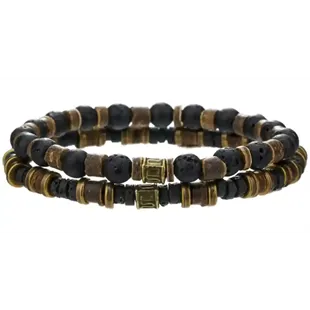 Lava Spirit – Herrearmbånd i lave- og natursten 6mm